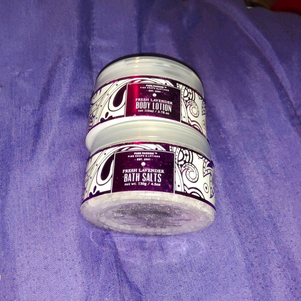 Lotion and bath salt